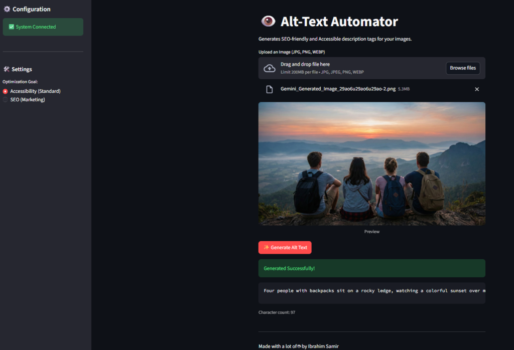 Alt-Text Generator app creates SEO-friendly tags for images.